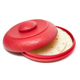 Norpro Sombrero Tortilla Warmer and Holder with Nonslip Bottom, Red