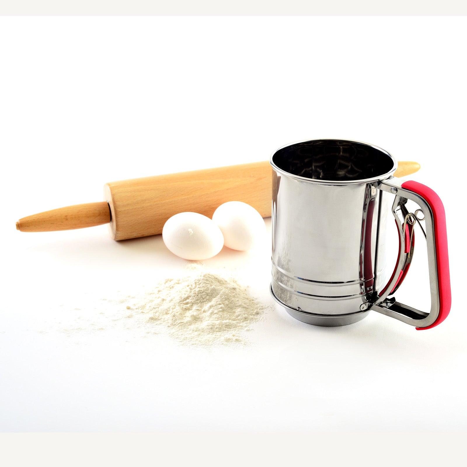 Norpro Stainless Steel Flour Sifter, 3 Cup, Hand Crank