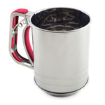 Norpro Stainless Steel Flour Sifter, 3 Cup, Hand Crank