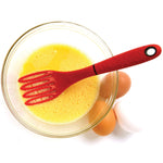 Norpro Grip-EZ Fiskie Fork and Whisk Combo Kitchen Tool, Red
