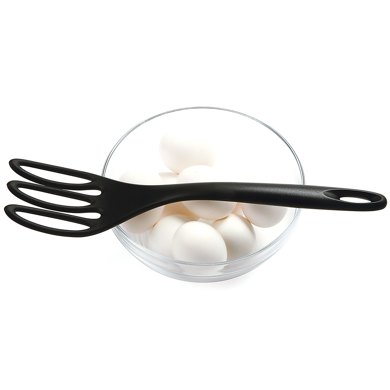 Norpro Grip-EZ Jumbo Fiskie Fork and Whisk Combo Kitchen Tool, Black