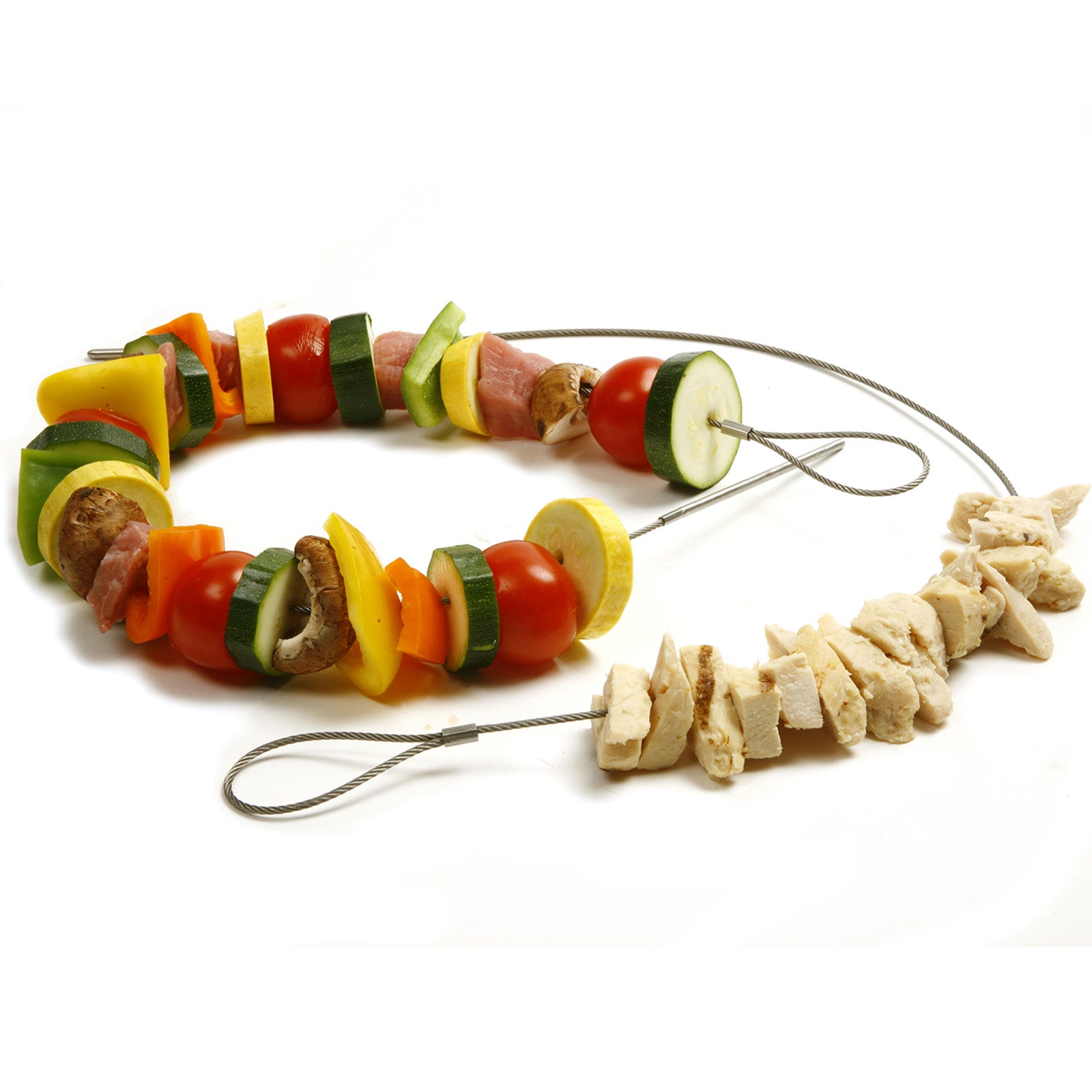 Norpro Stainless Steel Flexible BBQ Skewers, Set of 4