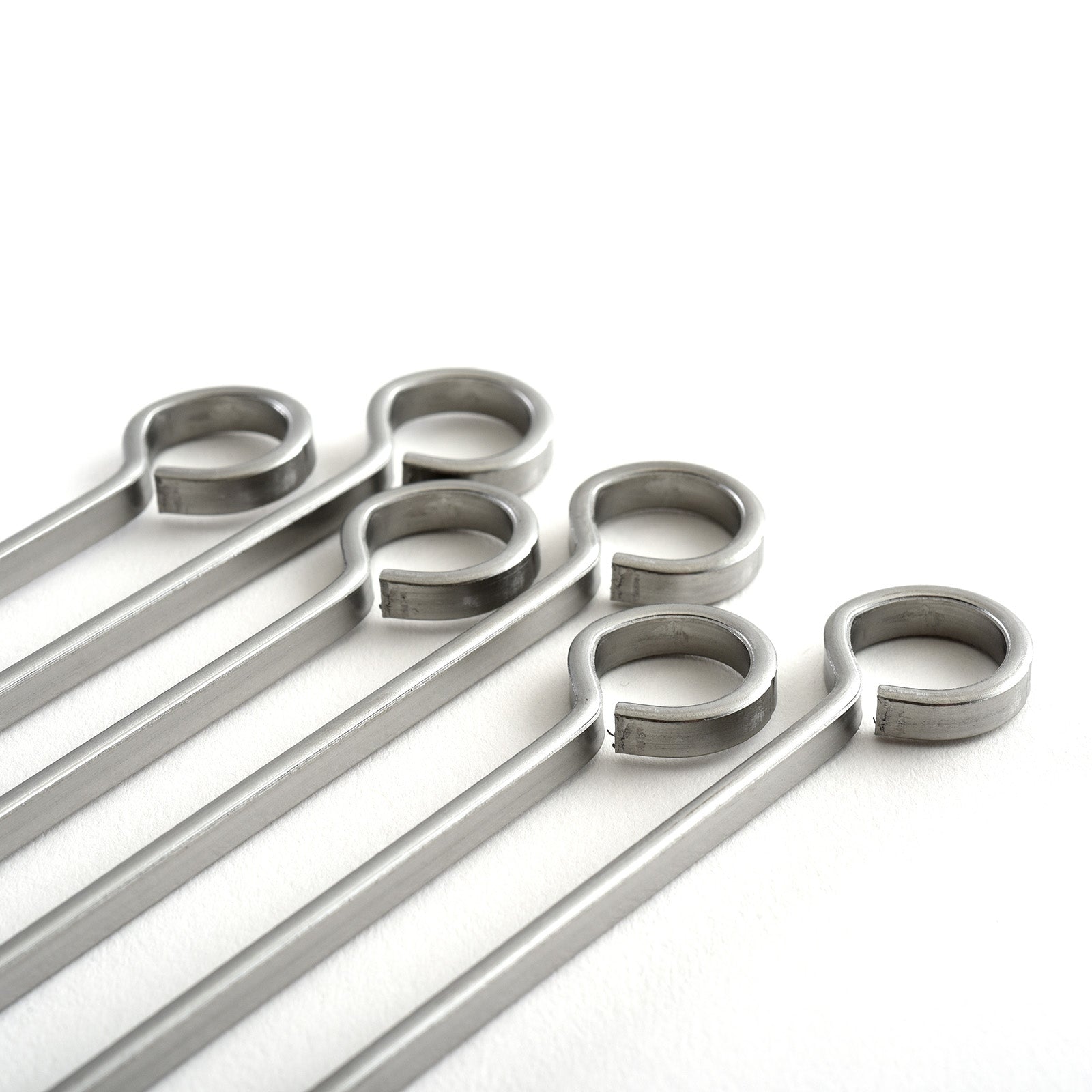 Norpro Stainless Steel 12-Inch Barbeque Skewers, Set of 6