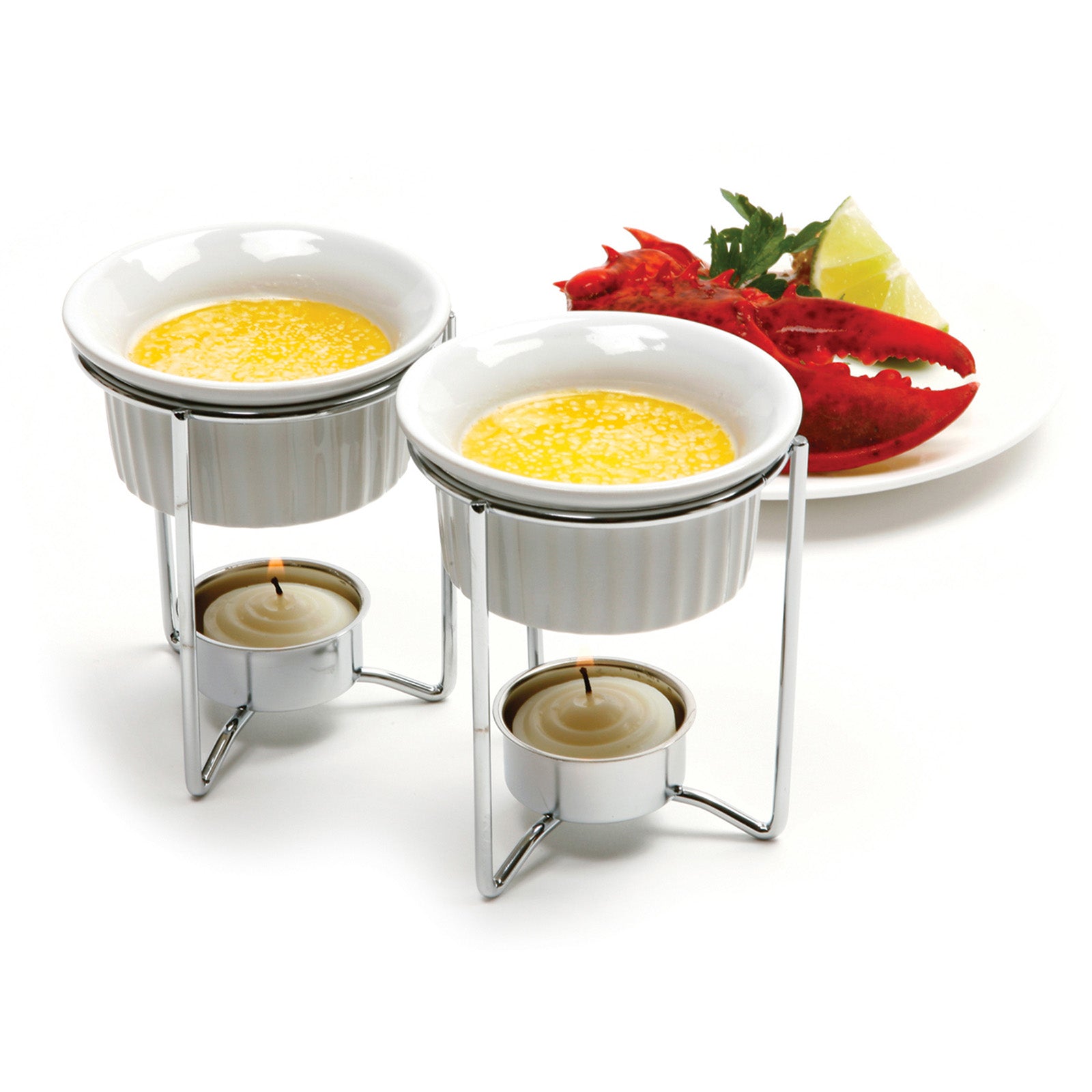 Norpro 3-Ounce Ceramic Butter Warmers for Lobster, Shrimp, and Crab, Set of 2