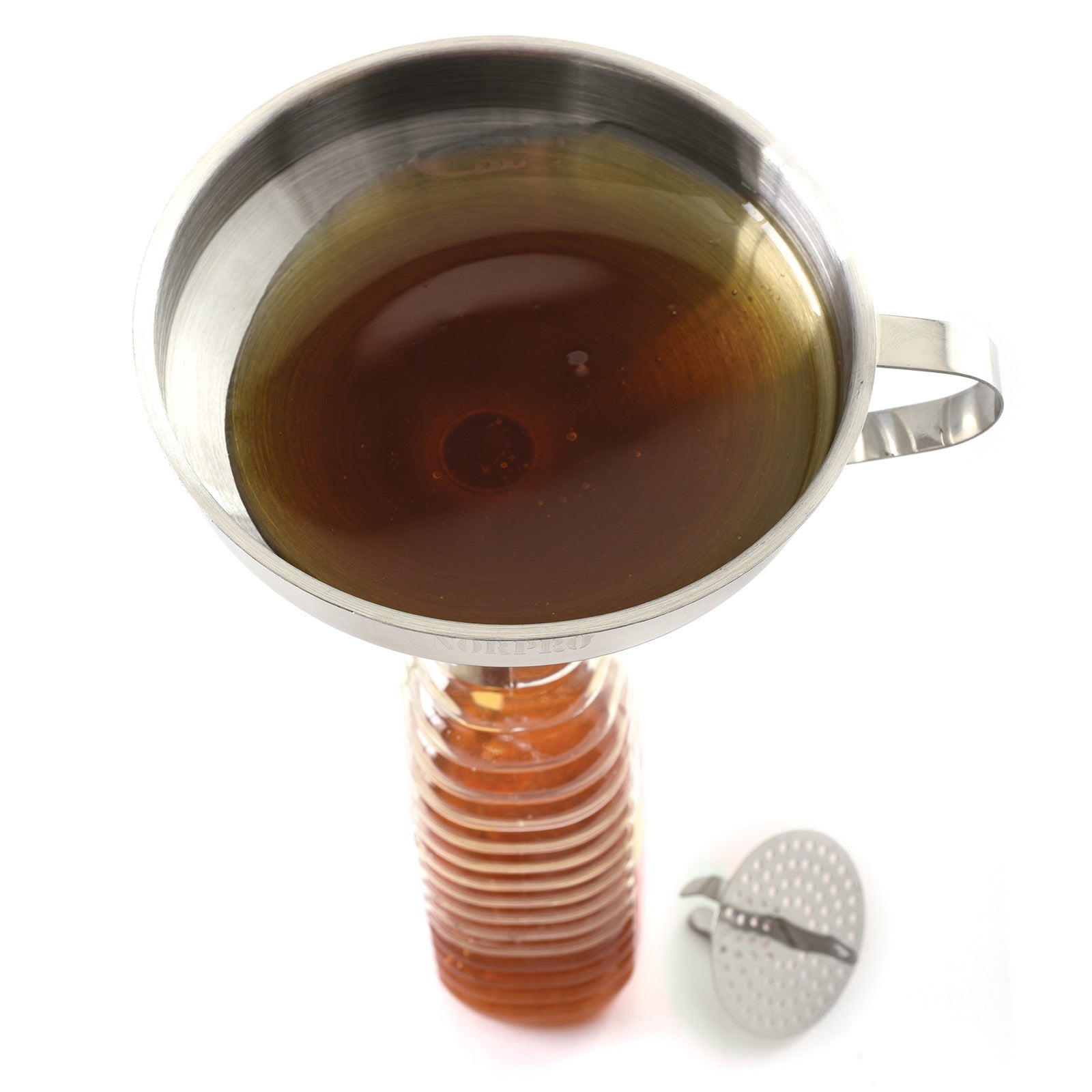 Norpro Heavy Duty Stainless Steel Funnel with Detatchable Strainer, 4.75-Inch