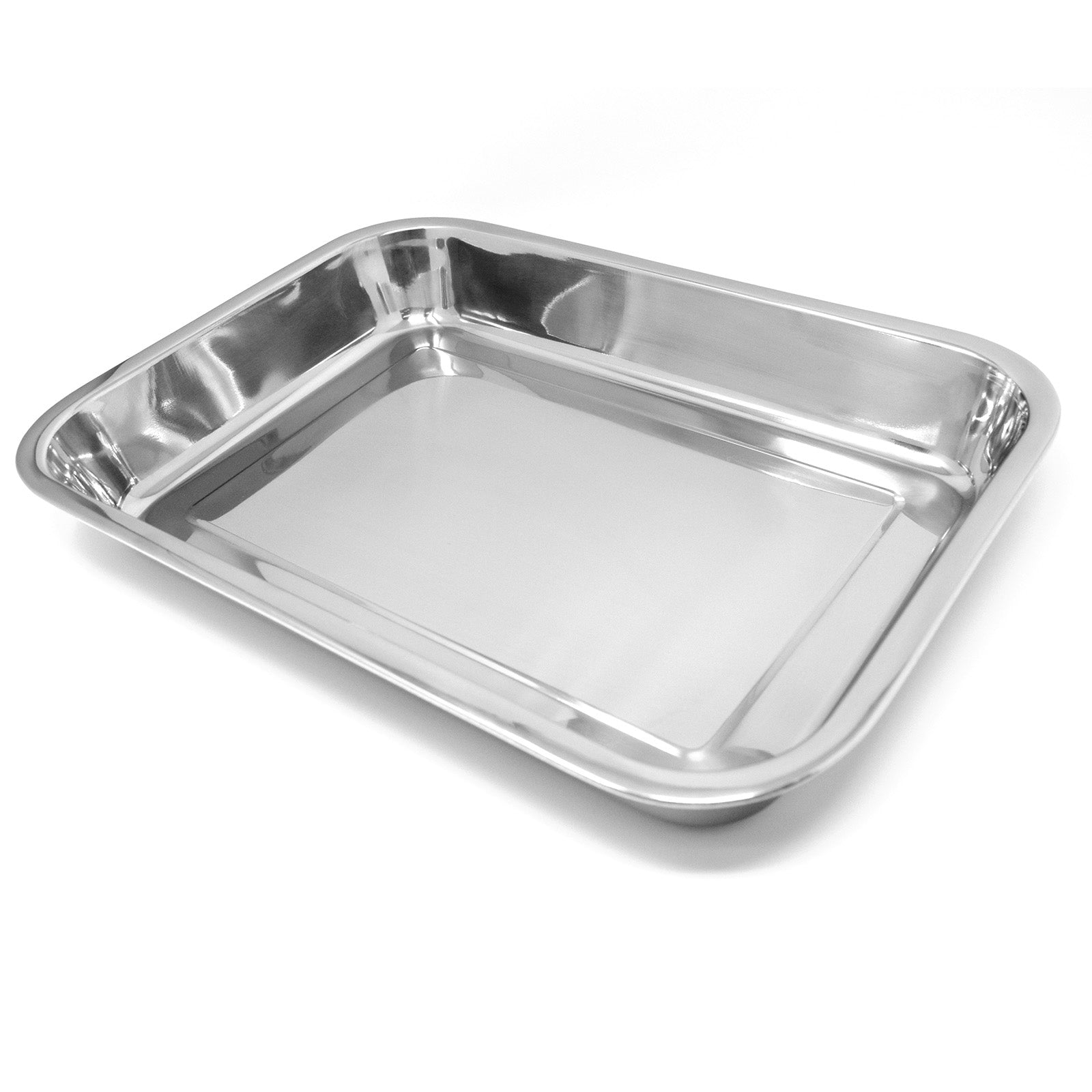 Norpro Stainless Steel 16 Inch Roast & Lasagna Pan, Heavy Duty, 2" Depth