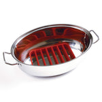 Norpro Rectangle Silicone Roast Rack – 9 x 6 Inch, Red, Heat-Resistant