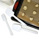 Norpro 3 Piece Plastic Spatula Set, White, Flexible & Durable