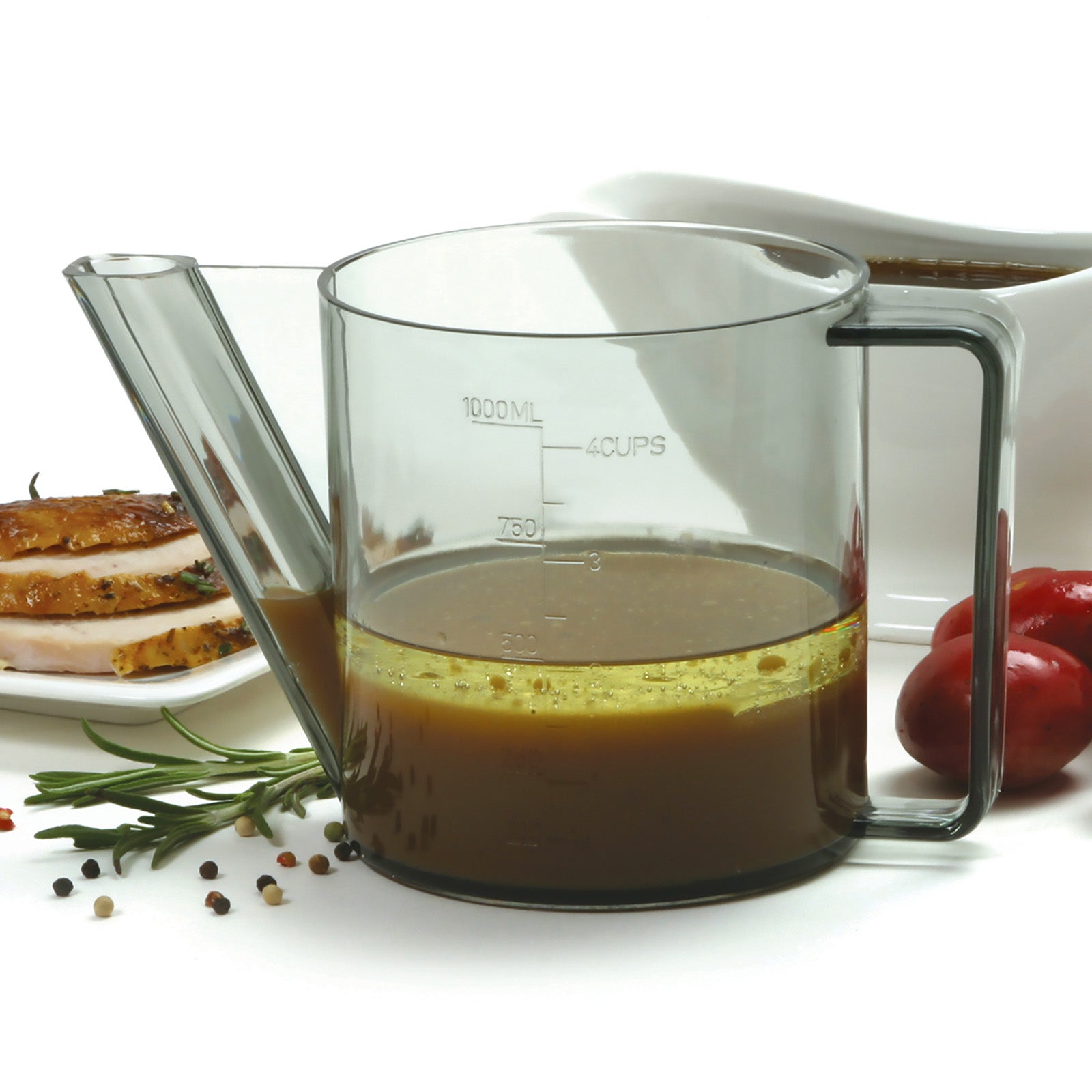 Norpro Gravy Fat Separator, 4 Cup / 1 Liter Meat Juice Measurer