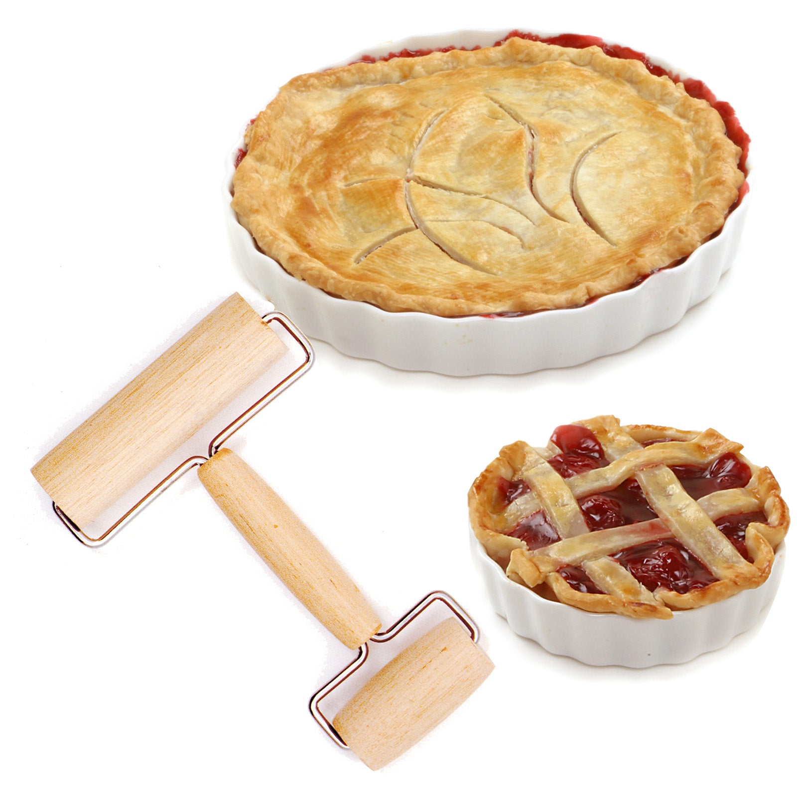 Norpro Wood Pastry/Pizza Roller, 4-Inch Hardwood Dough Roller