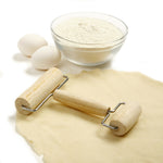 Norpro Wood Pastry/Pizza Roller, 4-Inch Hardwood Dough Roller