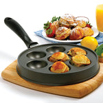 Norpro Stuffed Aebleskiver Pancake Pan with 2.25-Inch Cavities