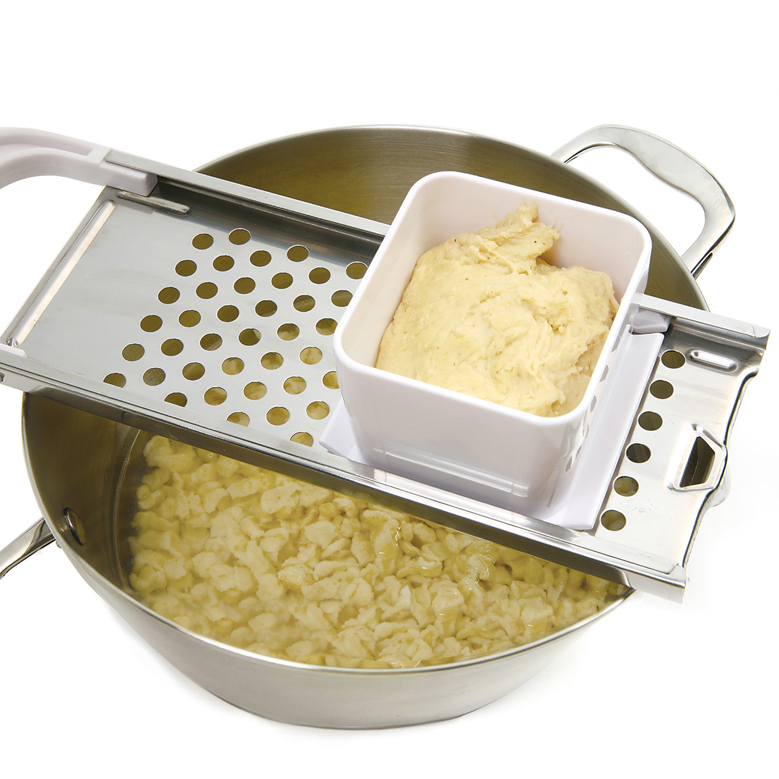 Norpro Spaetzle Maker, Stainless Steel with Sliding Hopper