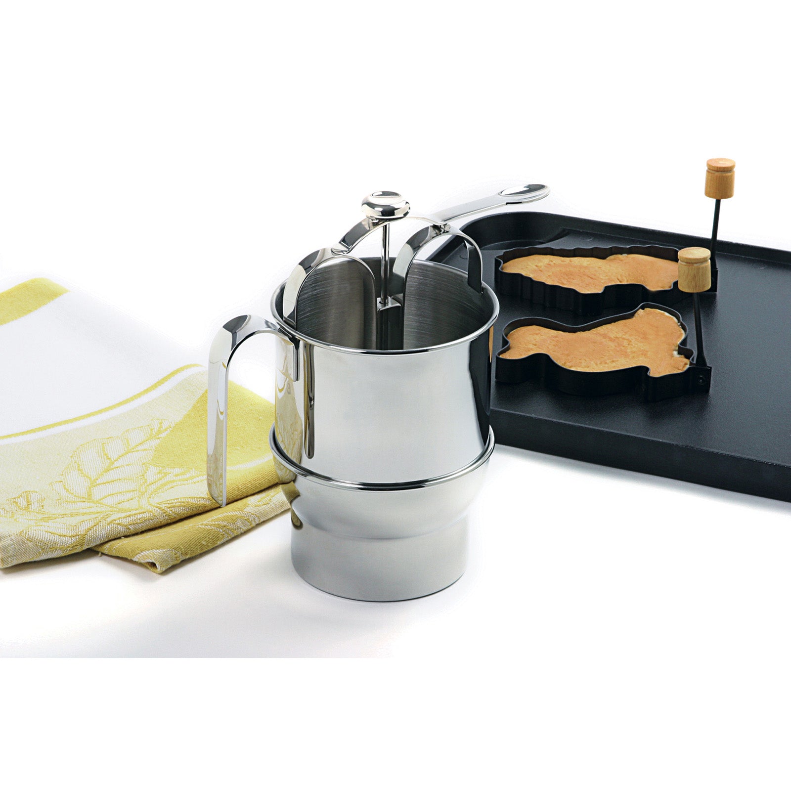 Norpro Jumbo Stainless Steel Pancake Dispenser with Holder