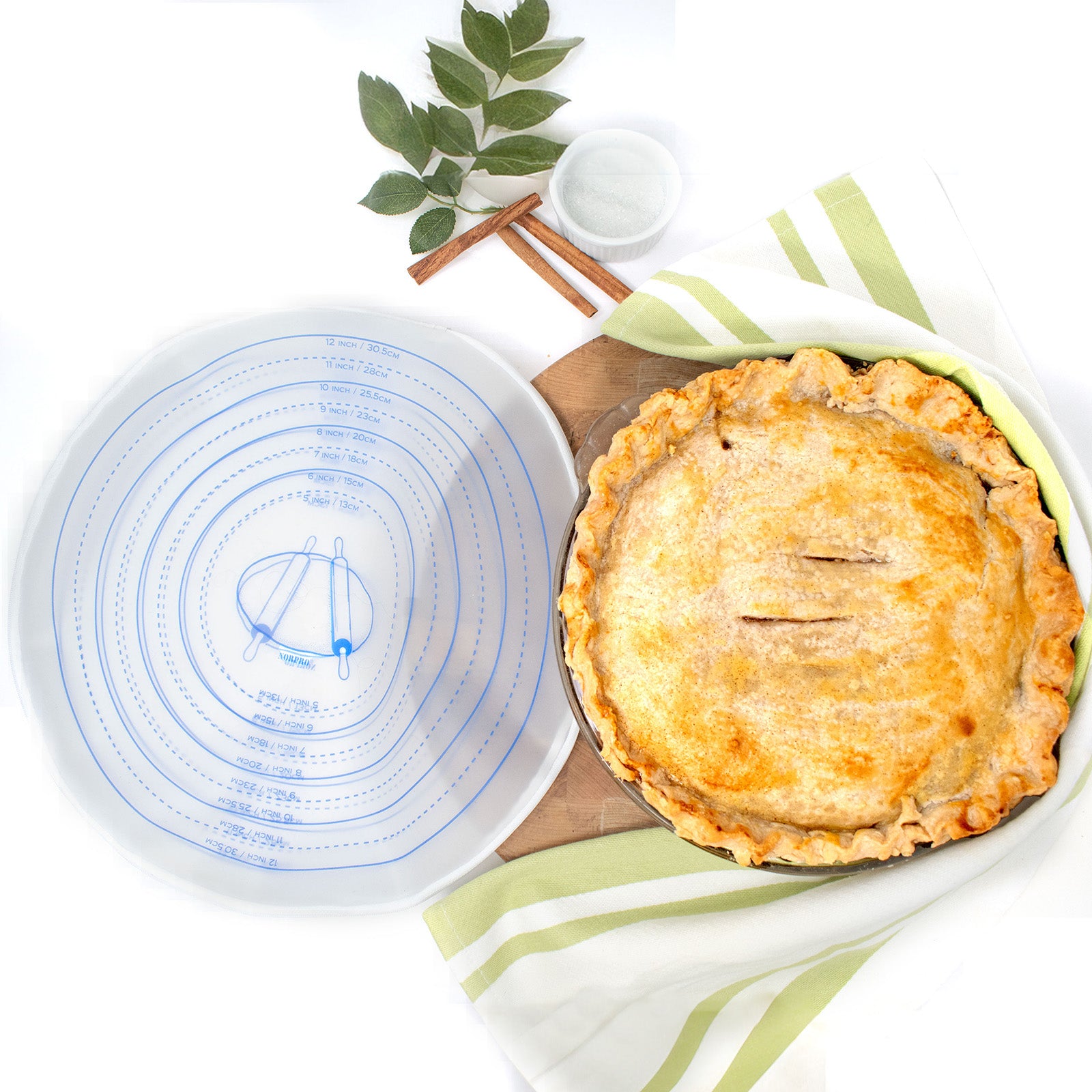 Norpro Silicone Pie Crust Dough Rolling Bag, Non-Stick, Mess-Free, 5" to 12" Crusts