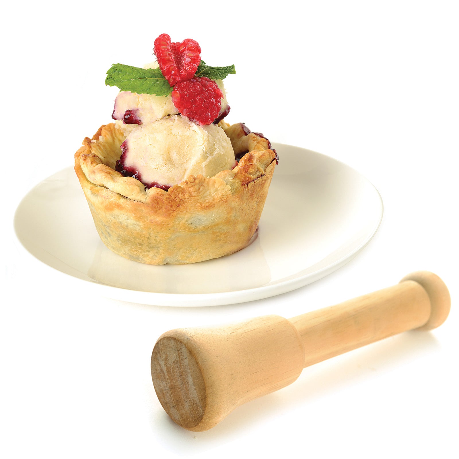 Norpro Tart Tamper, Wooden Dough Press for Mini Muffins and Tarts