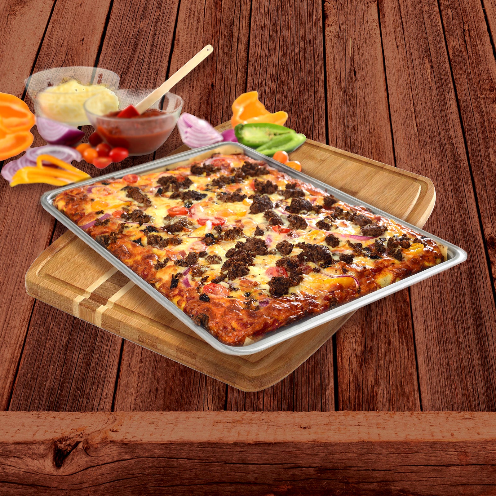 Norpro Jelly Roll Pan, 18 x 13 Inch Commercial Grade Aluminum Baking Sheet