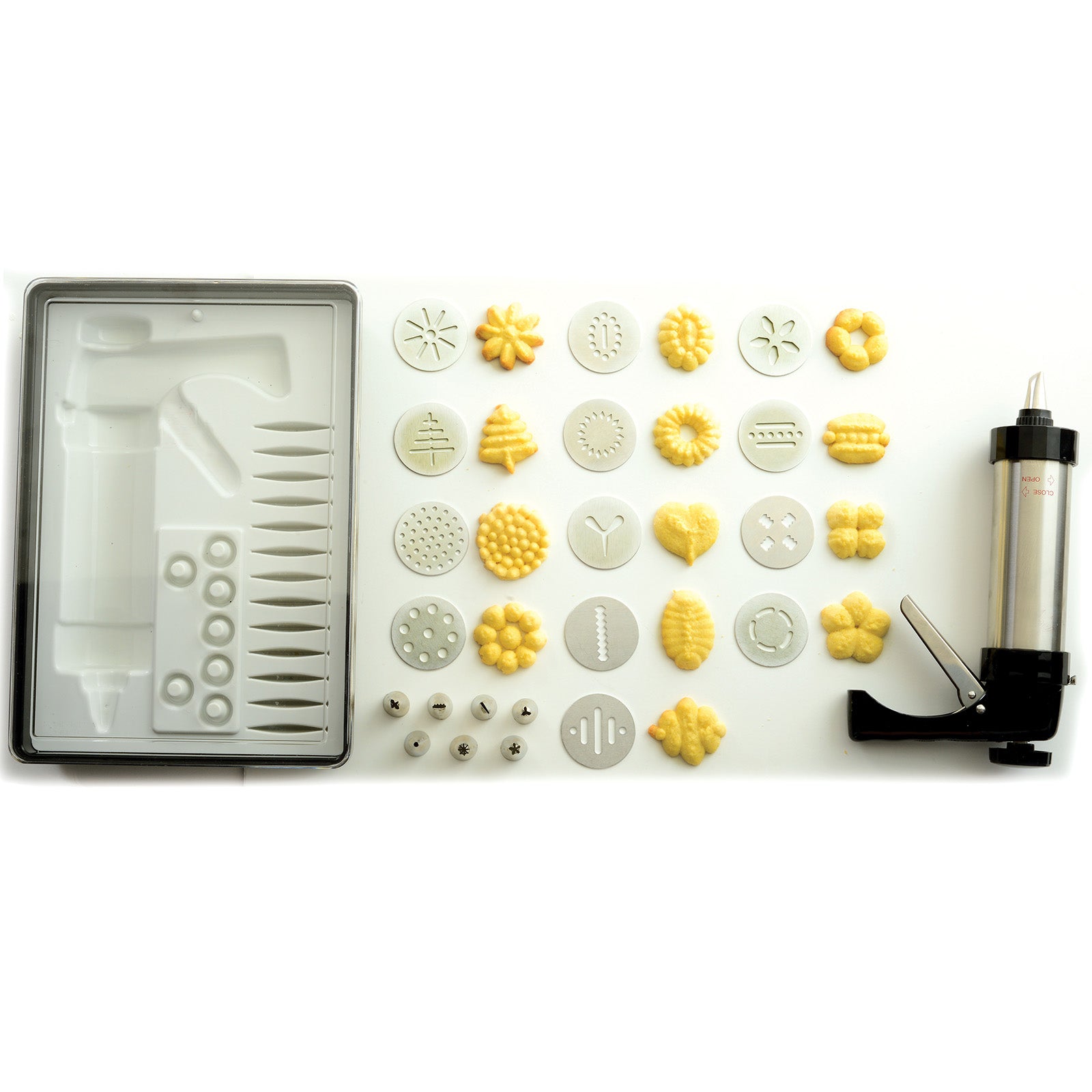 Norpro Stainless Steel Cookie and Icing Press with Storage Case, Black