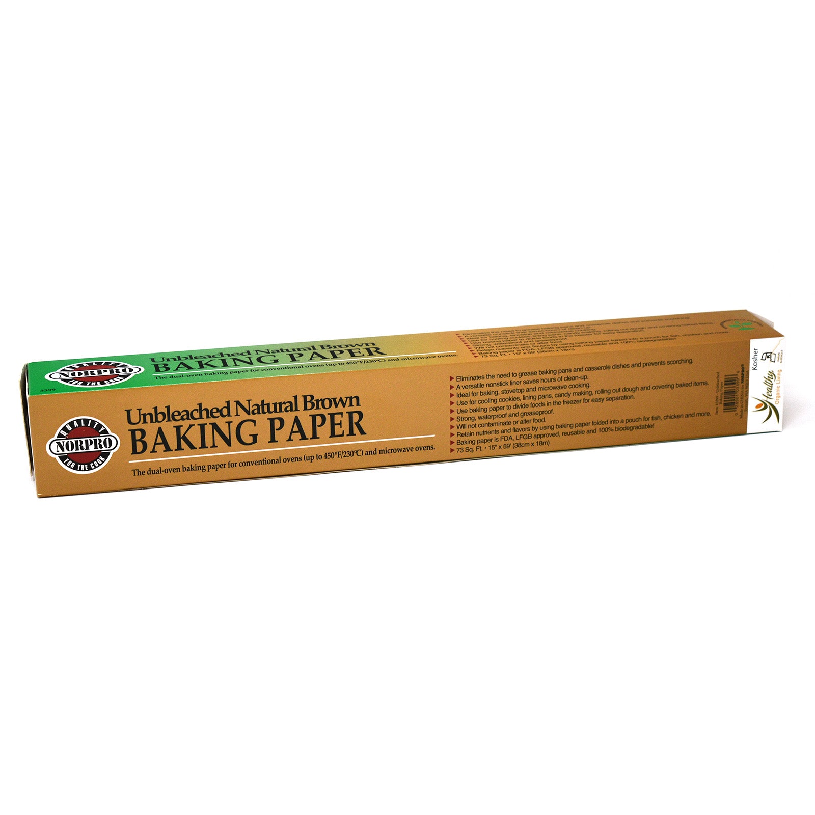 Norpro Unbleached Baking Paper Roll – 73 Square Feet, Natural Parchment
