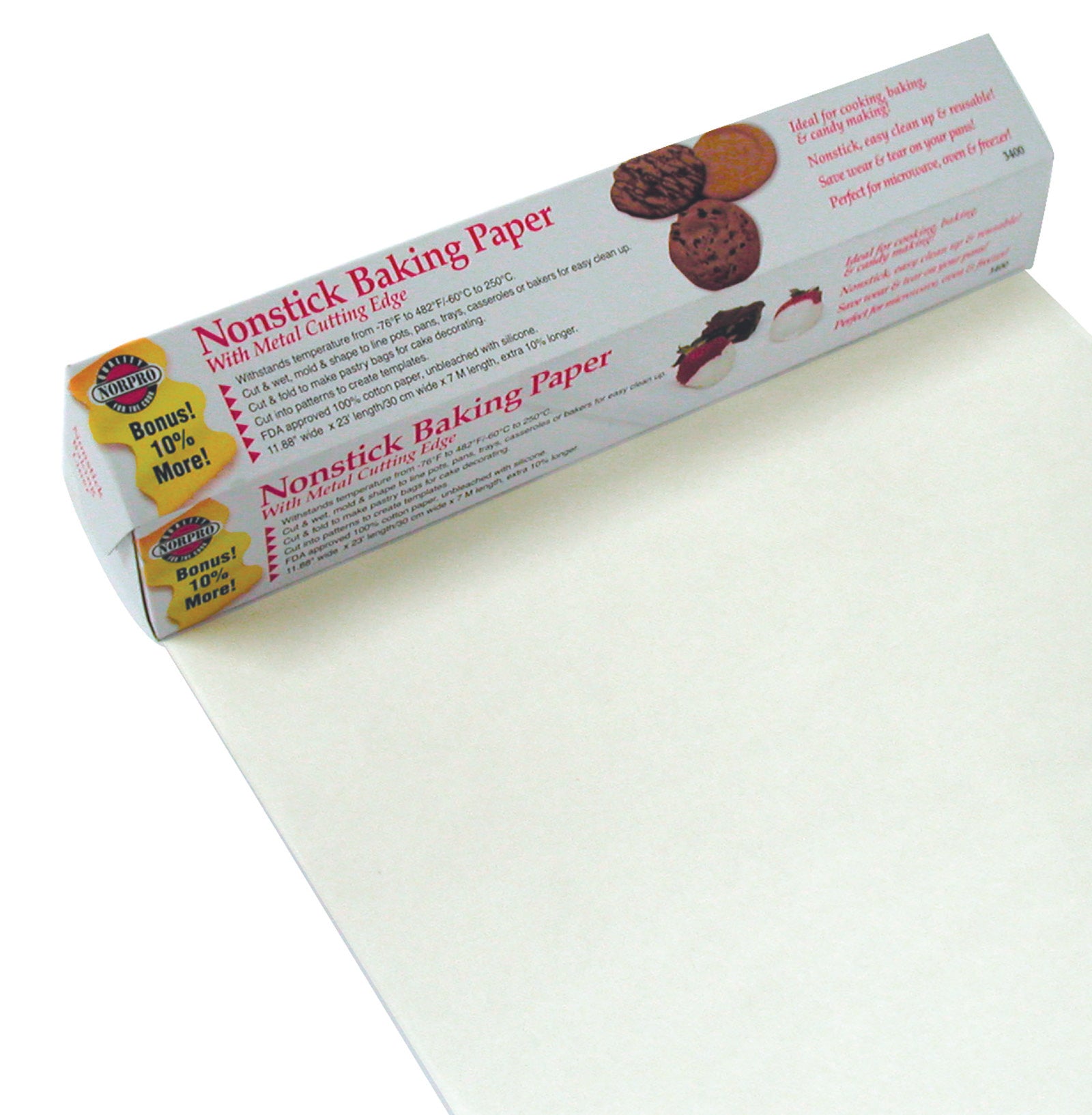 Norpro Heavy Duty Nonstick Baking Paper, 12-Inch, White