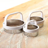 Norpro Biscuit/Cookie Cutters, Set of 3 – Stainless Steel, Round, Fluted & Straight Edge