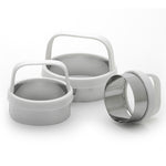 Norpro Biscuit/Cookie Cutters, Set of 3 – Stainless Steel, Round, Fluted & Straight Edge