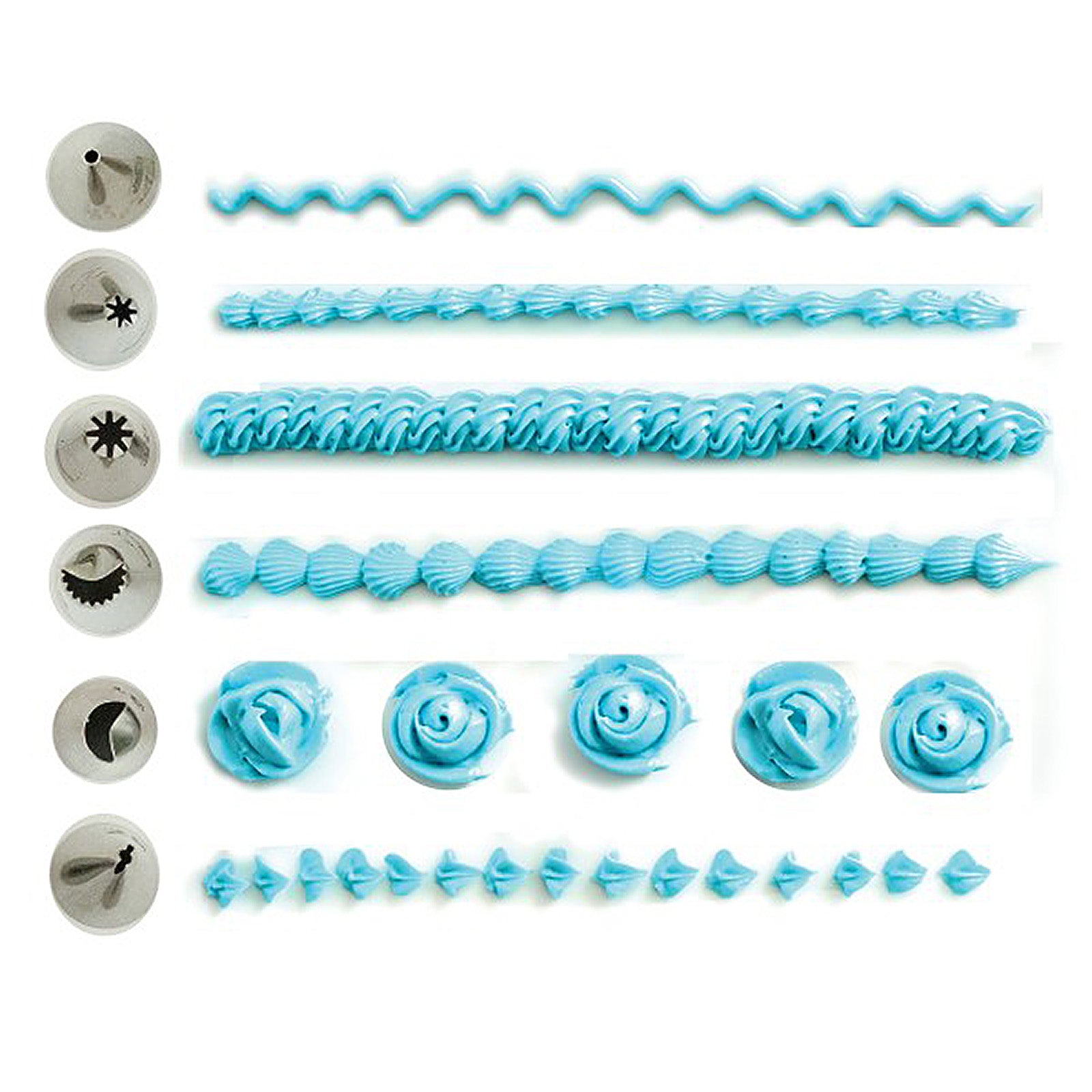 Norpro 8-Piece Cake Decorating Set with Icing Tips & Reusable Bag Kit