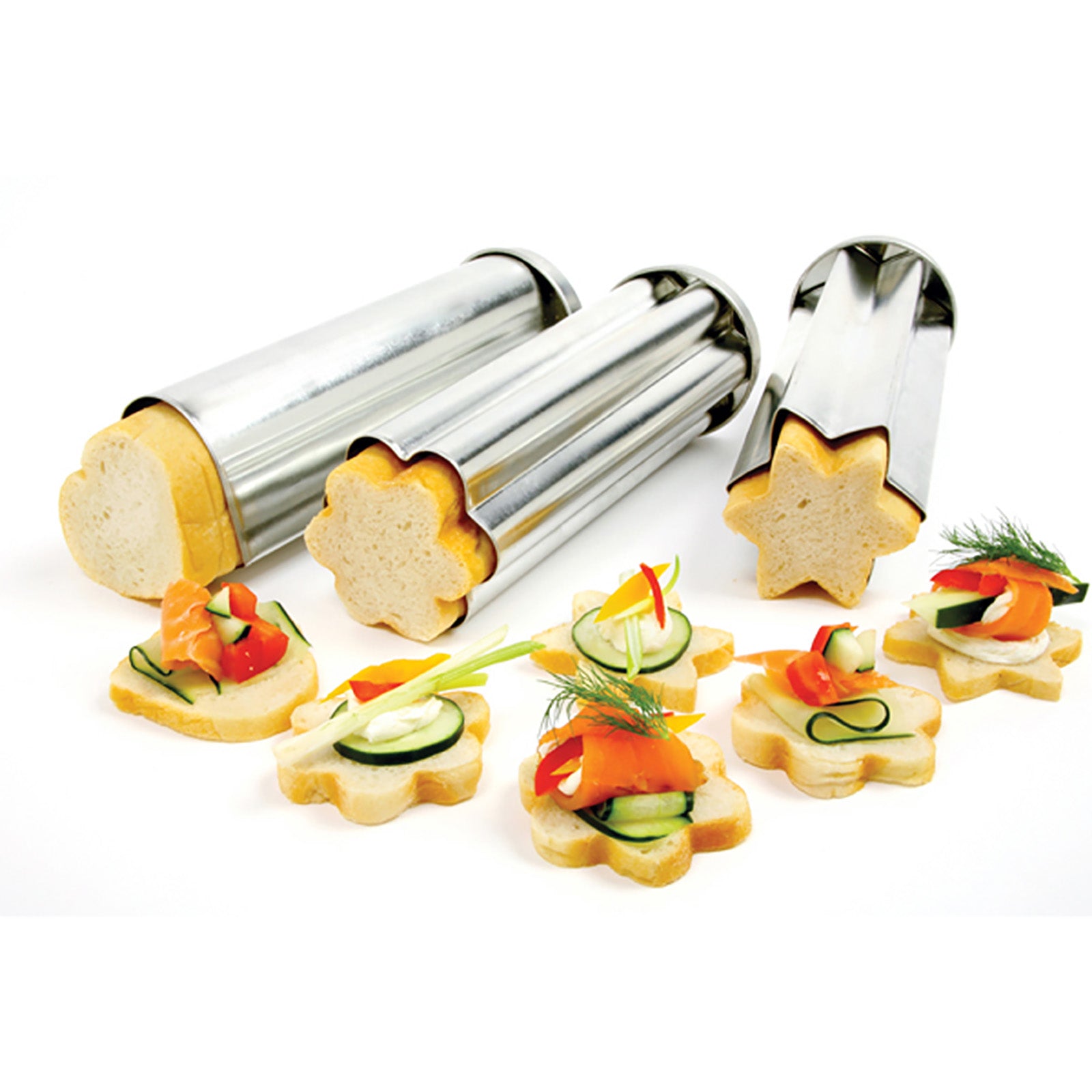 Norpro Tin Canape Bread Molds, Set of 3