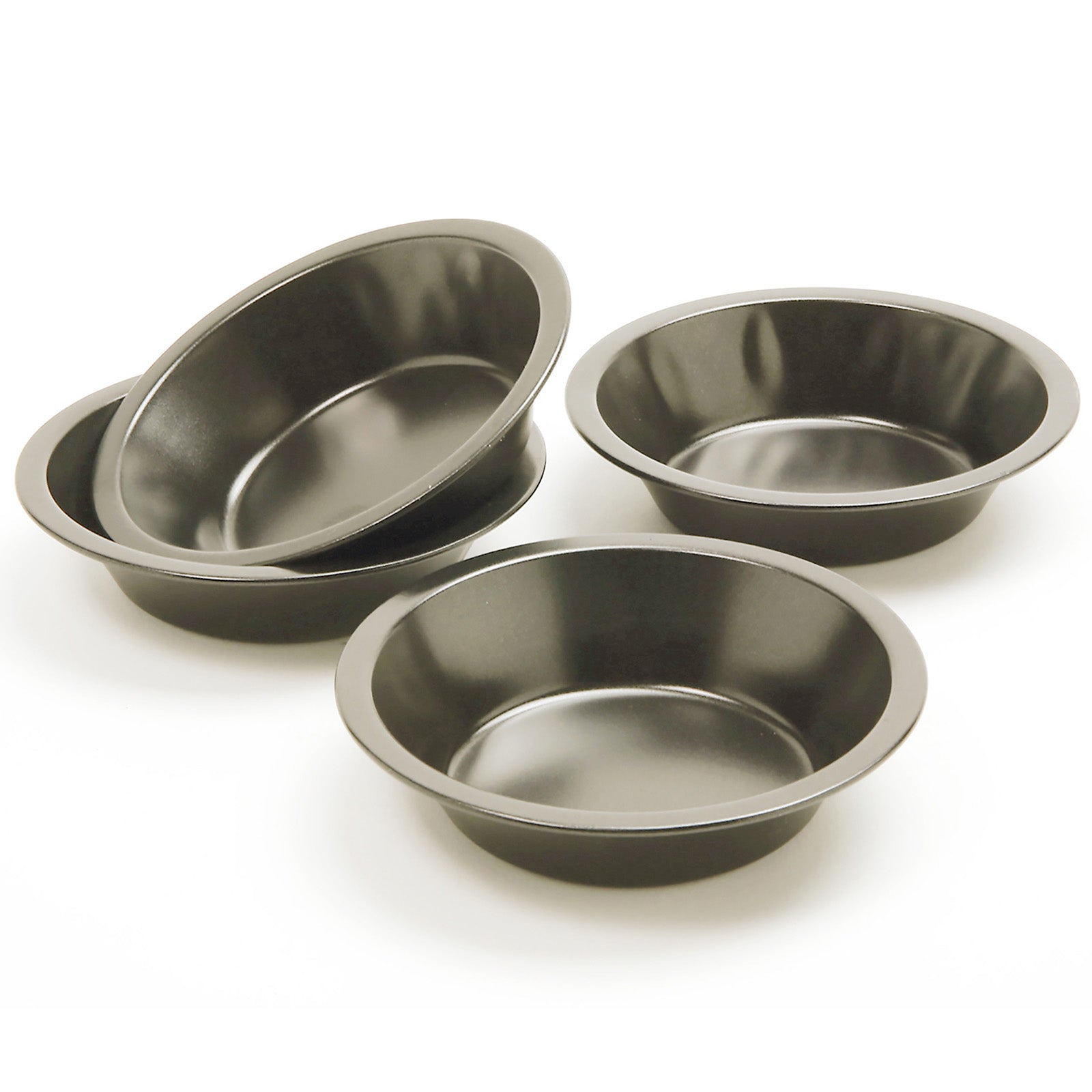 Norpro Nonstick Mini Pie Pans, Set of 4 – 5-Inch Round Baking Dishes, Silver