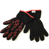 Norpro Oven Gloves Set, Black/Red