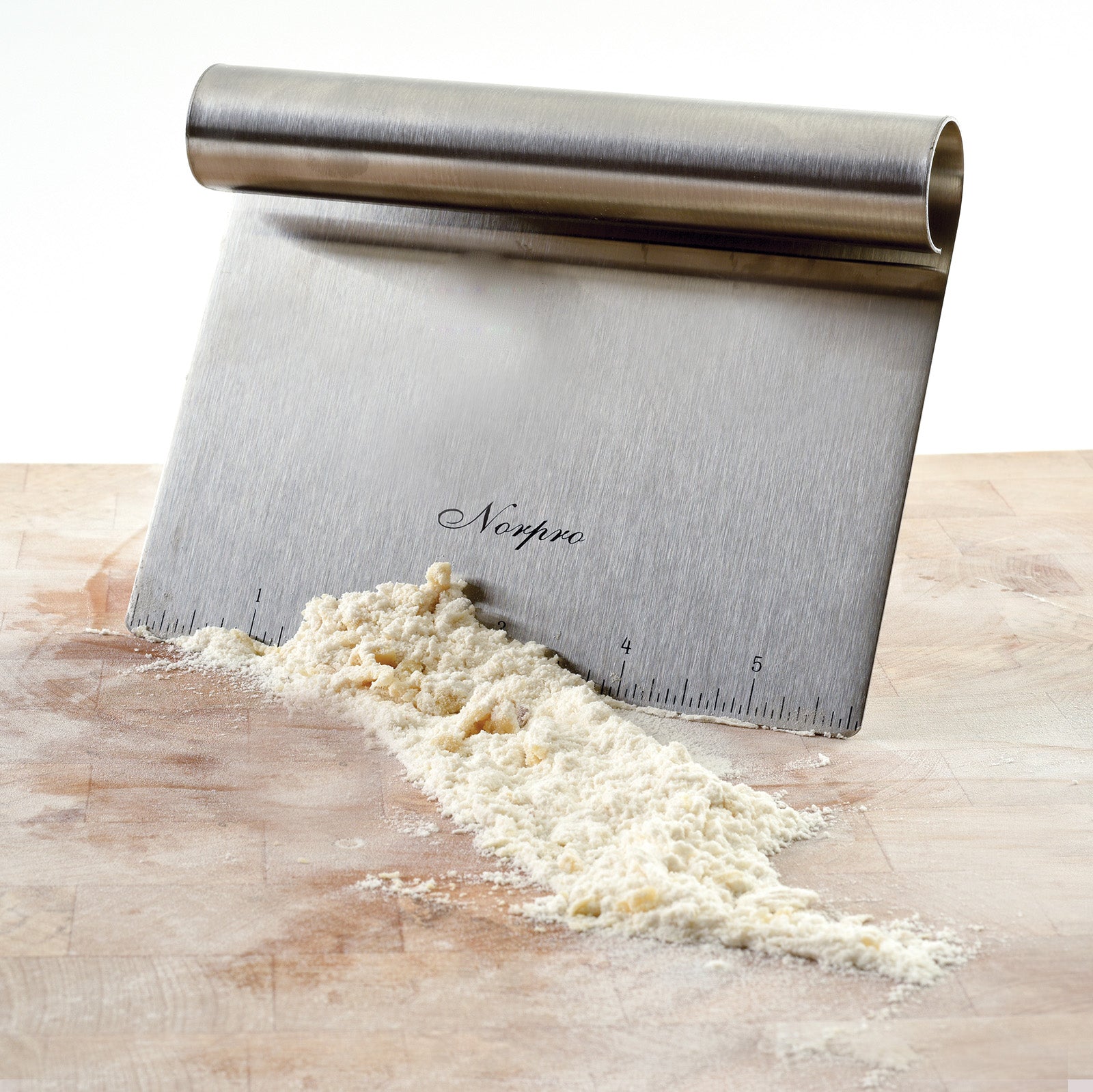 Norpro Heavy Duty Stainless Steel Bench Scraper and Chopper, Silver
