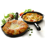 Norpro Pre-Seasoned Cast Iron Mini Pizza Skillet, Black