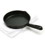 Norpro Pre-Seasoned Cast Iron Mini Pizza Skillet, Black