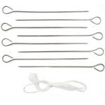 Norpro Stainless Steel Poultry Lacers, Set of 8 Reusable Pins, Metallic