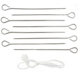 Norpro Stainless Steel Poultry Lacers, Set of 8 Reusable Pins, Metallic