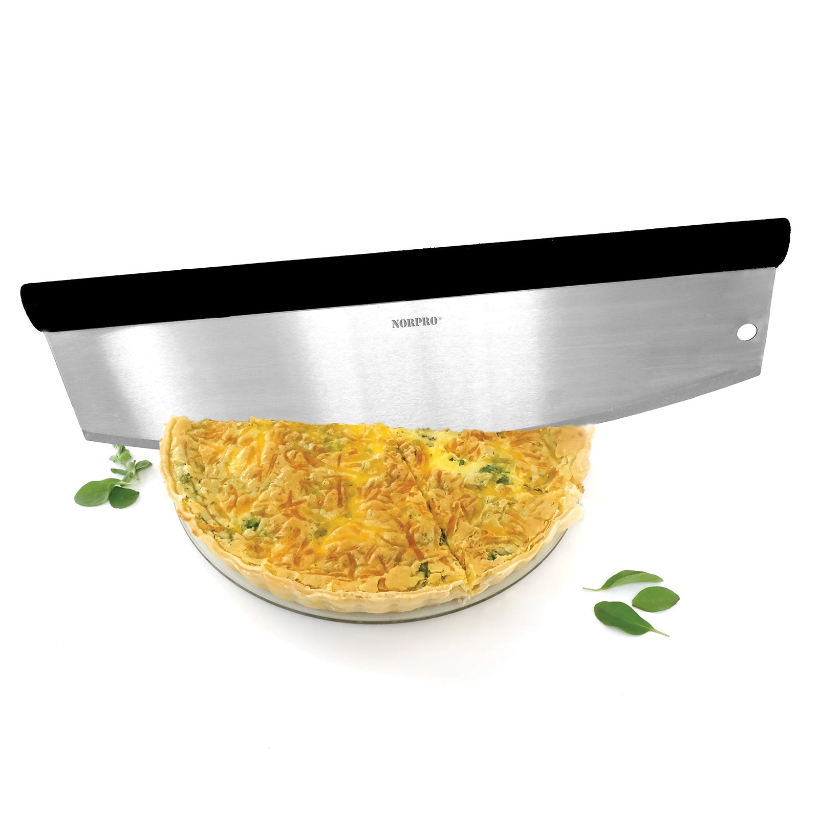 Norpro Grip EZ Multi Use Rocking Pizza Cuttler, Stainless Steel