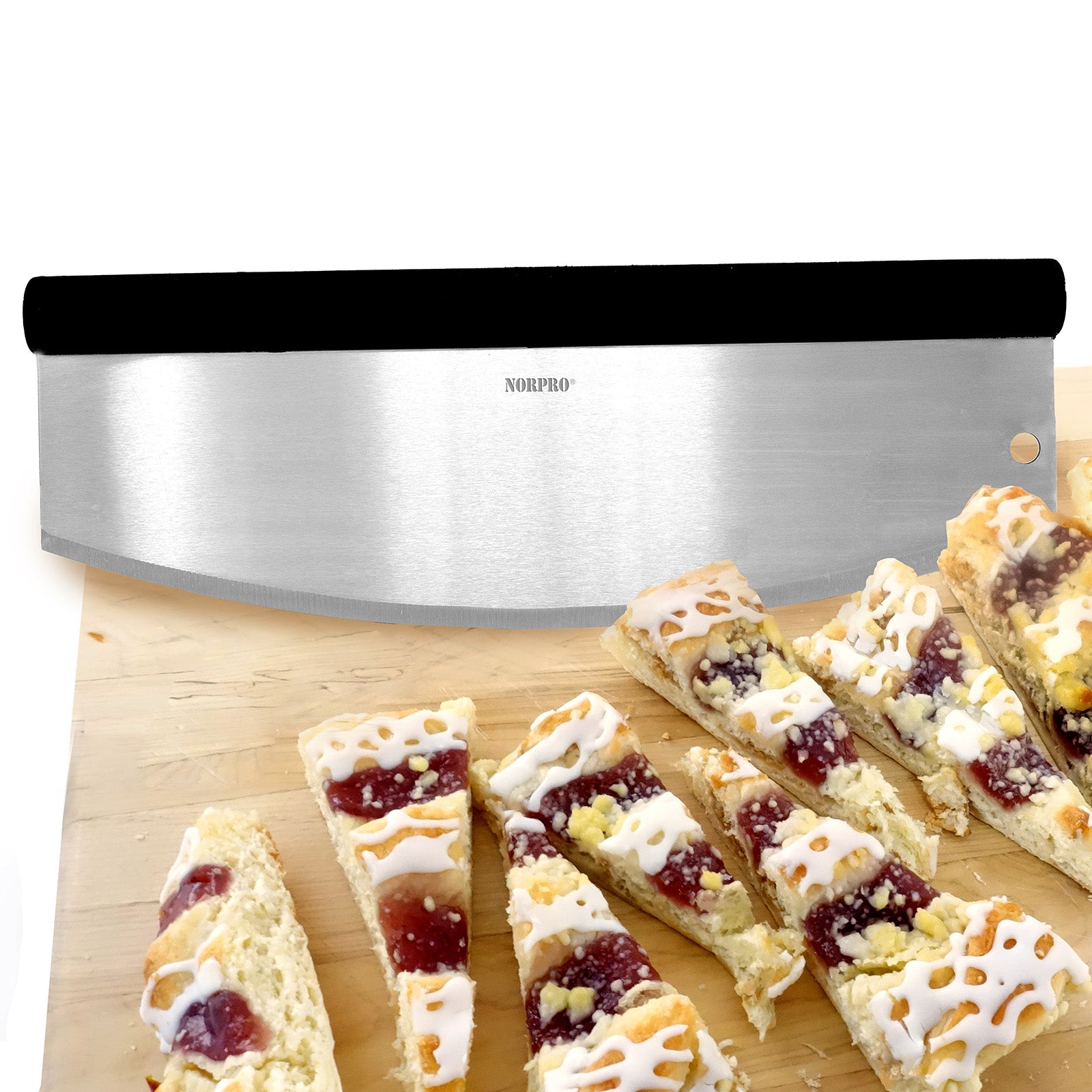 Norpro Grip EZ Multi Use Rocking Pizza Cuttler, Stainless Steel