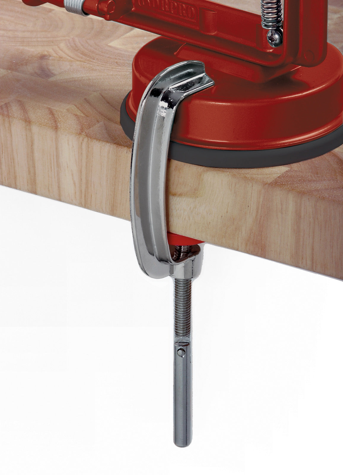 Norpro Apple-Master Parer, Slicer & Corer With Vacuum Base and Clamp for Rough Surfaces, Red