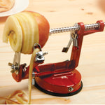Norpro Apple-Master Parer, Slicer & Corer With Vacuum Base and Clamp for Rough Surfaces, Red
