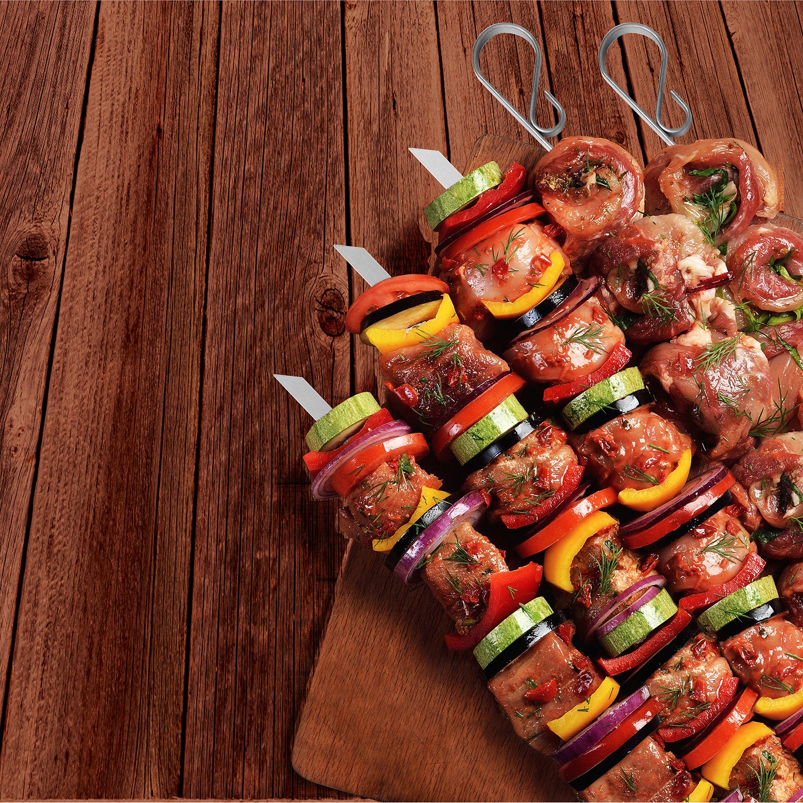 Norpro Stainless Stee 12.5-Inch Flat Skewers, Set of 6