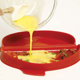 Norpro Silicone Microwave 2 Egg Omelet Maker, Red