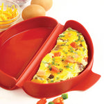 Norpro Silicone Microwave 2 Egg Omelet Maker, Red