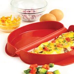 Norpro Silicone Microwave 2 Egg Omelet Maker, Red
