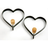 Norpro 4-Inch Nonstick Heart Shaped Pancake and Egg Rings, Set of 2, Black