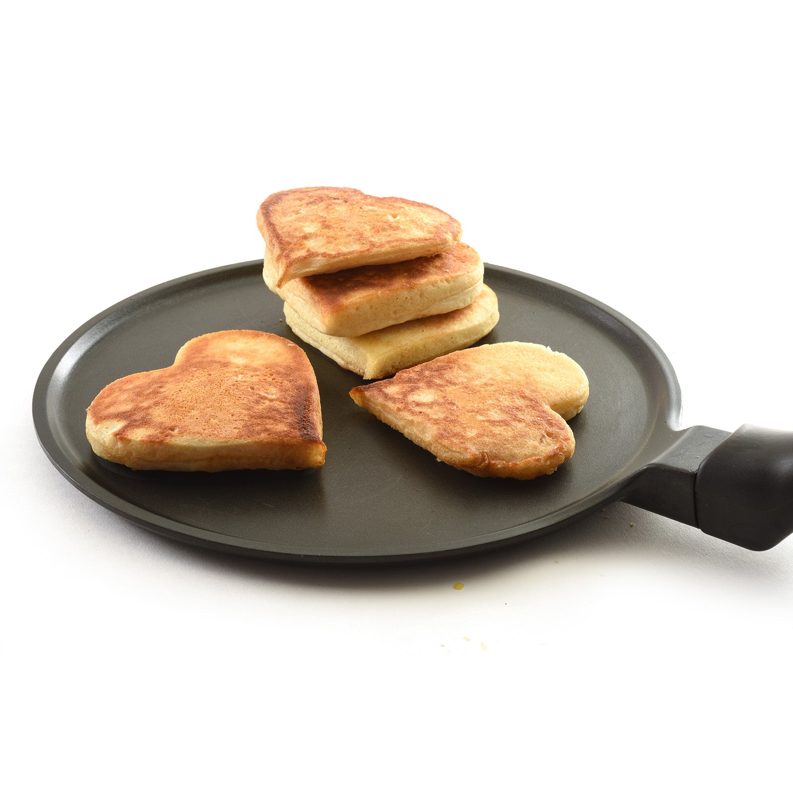 Norpro 4-Inch Nonstick Heart Shaped Pancake and Egg Rings, Set of 2, Black