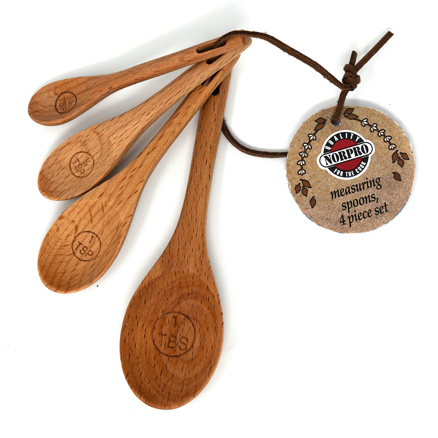 Norpro Beechwood Measuring Spoons, Set of 4