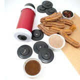Norpro Churro Maker with 8 Interchangeable Discs, Red