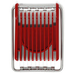 Norpro Dual Sided Flip N' Slice Mushroom, Egg, Cheese, and Butter Slicer, Red