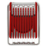 Norpro Dual Sided Flip N' Slice Mushroom, Egg, Cheese, and Butter Slicer, Red