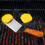 Norpro Stainless Steel Scraper Spatula with Mahogany Handle, 12-Inch